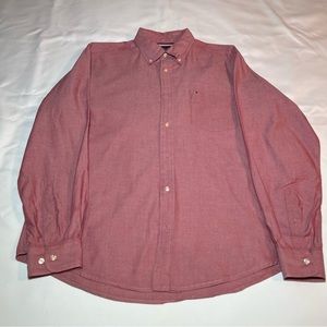 Mens Long Sleeve Tommy Hilfiger Dress Shirt Size Medium